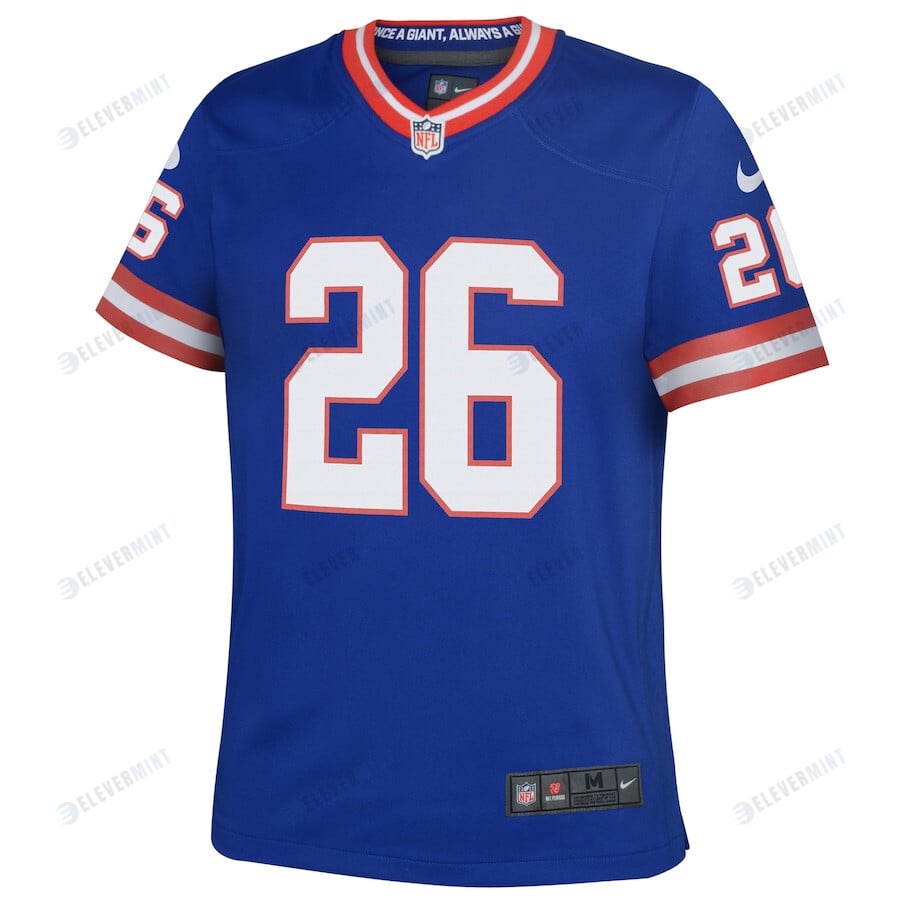 Saquon Barkley New York Giants Youth Classic Player Game Jersey - Royal