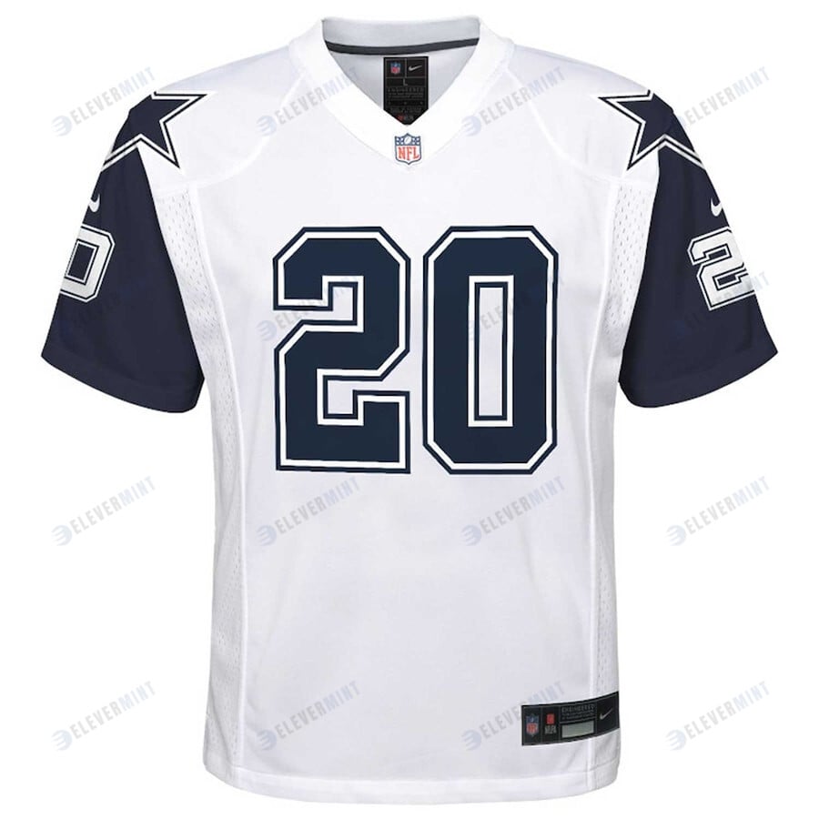 Tony Pollard 20 Dallas Cowboys YOUTH Alternate Game Jersey - White