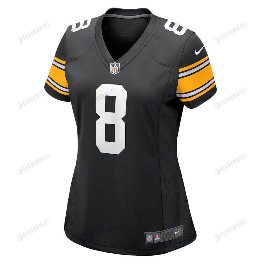 Kenny Pickett 8 Pittsburgh Steelers Women's Alternate Game Jersey - Black