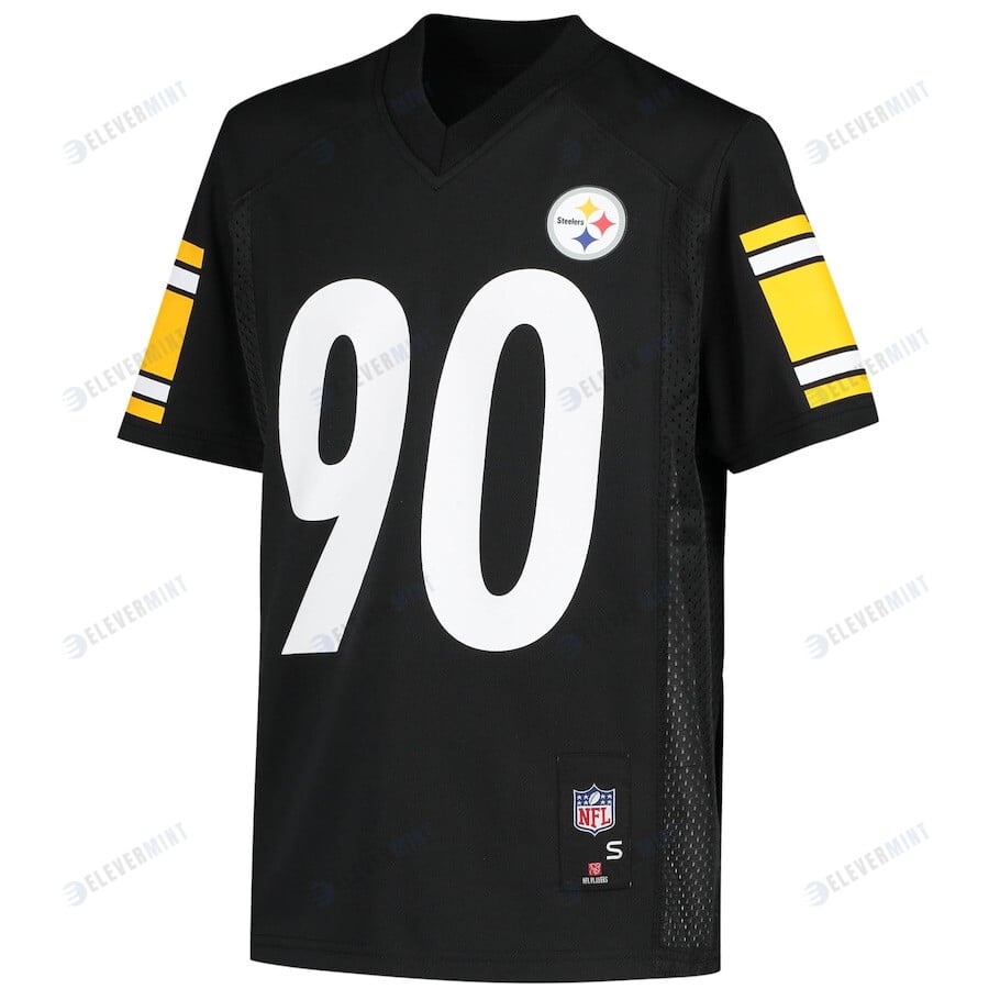 T.J. Watt 90 Pittsburgh Steelers YOUTH Jersey - Black