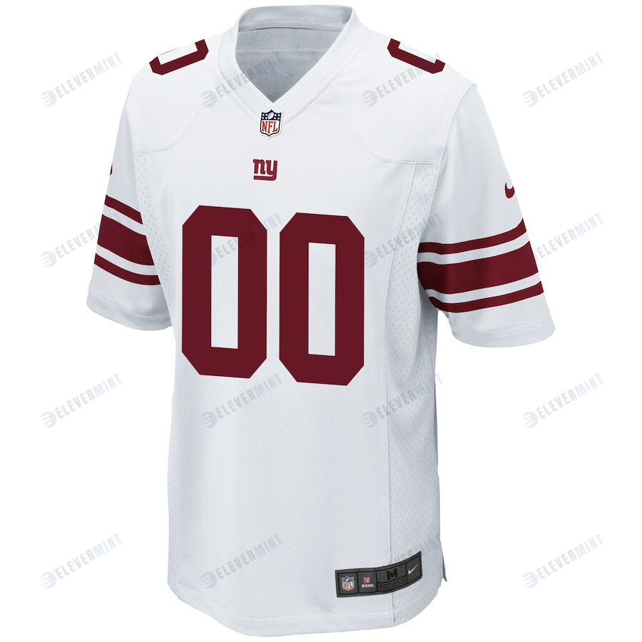 New York Giants Custom 00 Game Jersey - White