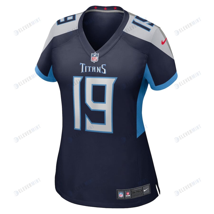Chris Conley 19 Tennessee Titans Women's Home Game Player Jersey - Navy