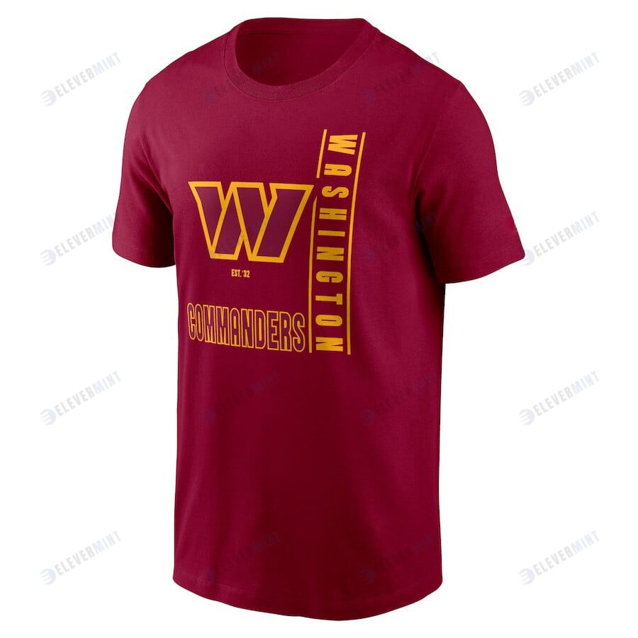 Washington Commanders Lockup Essential T-Shirt - Burgundy