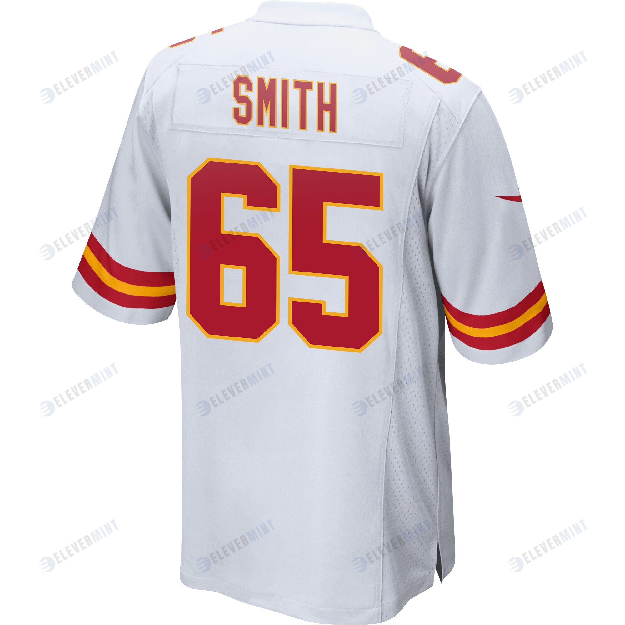 Trey Smith 65 Kansas City Chiefs Super Bowl LVII Champions Men Game Jersey - White
