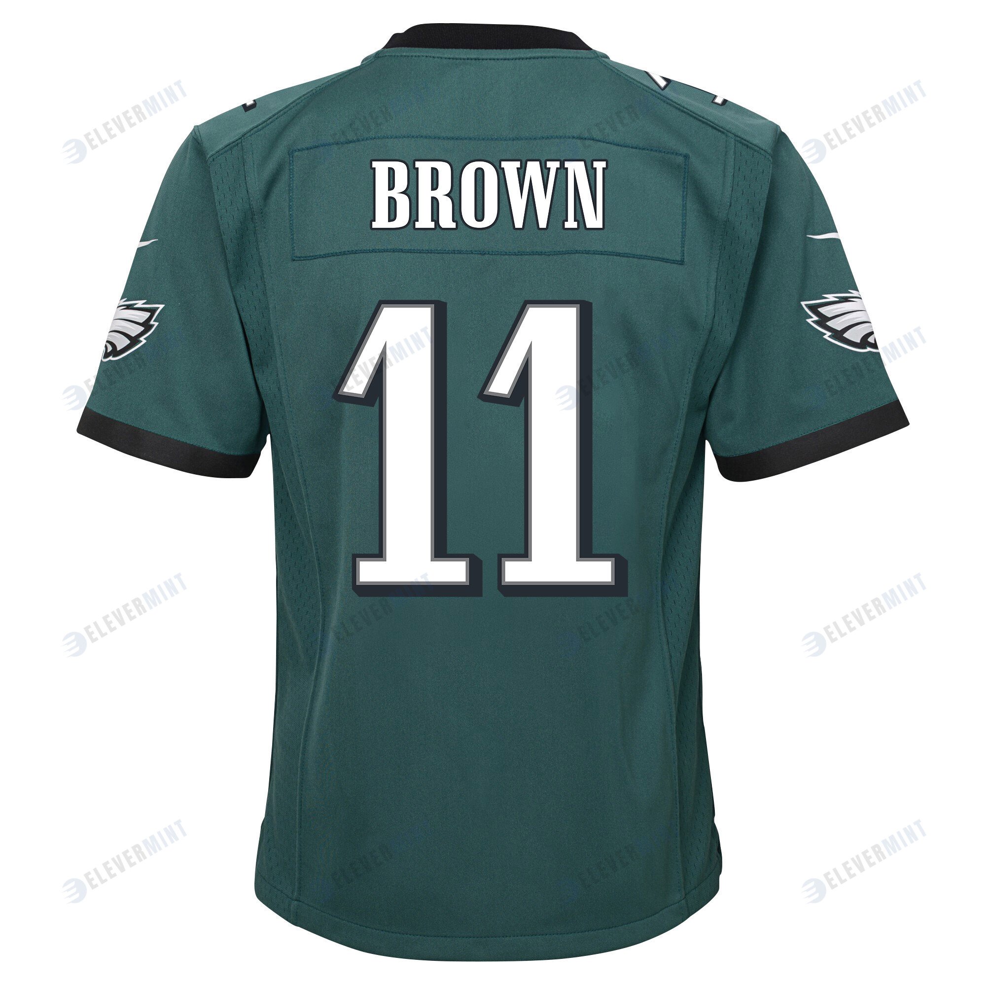 A.J. Brown 11 Philadelphia Eagles Super Bowl LVII Champions 2 Stars 2 Stars Youth Game Jersey - Black