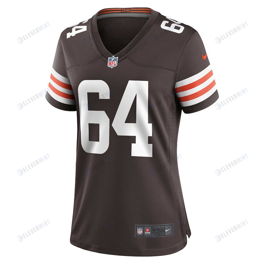 Joe DeLamielleure 64 Cleveland Browns Women's Game Player Jersey - Brown