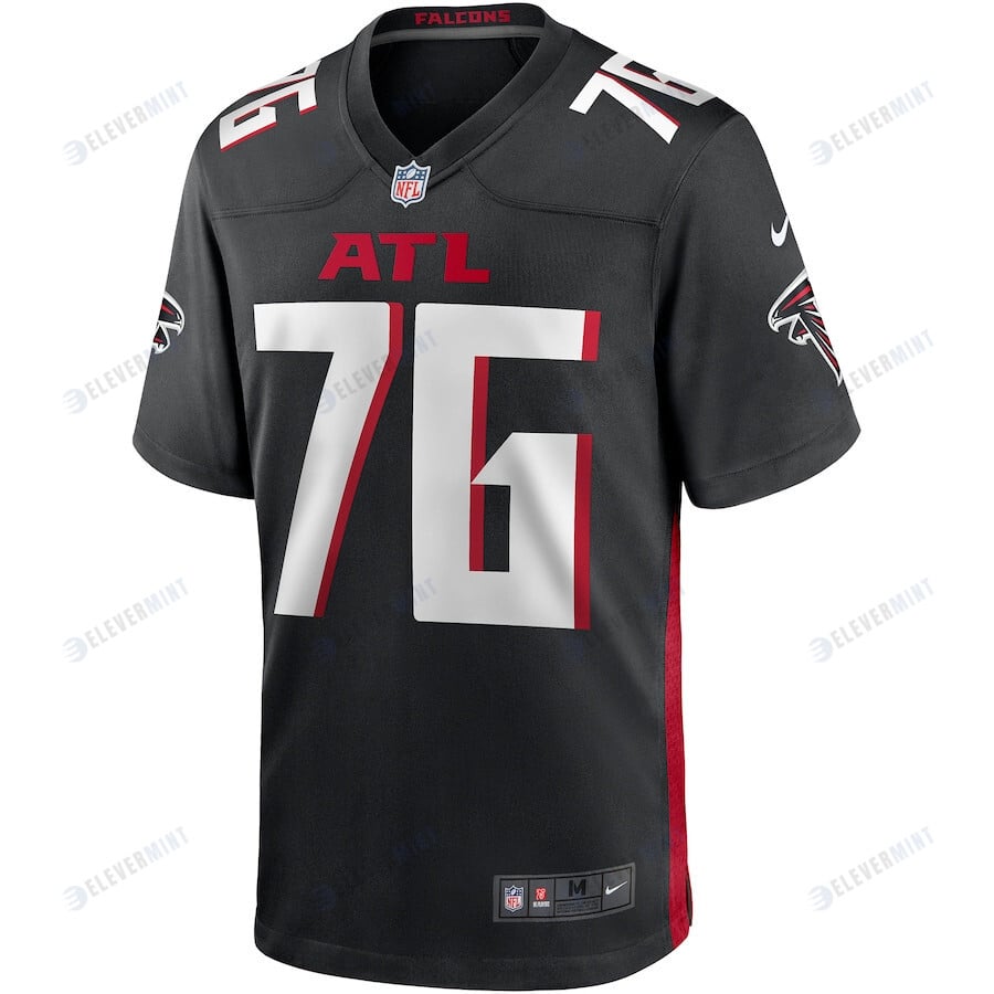 Kaleb McGary 76 Atlanta Falcons Men's Game Jersey - Black