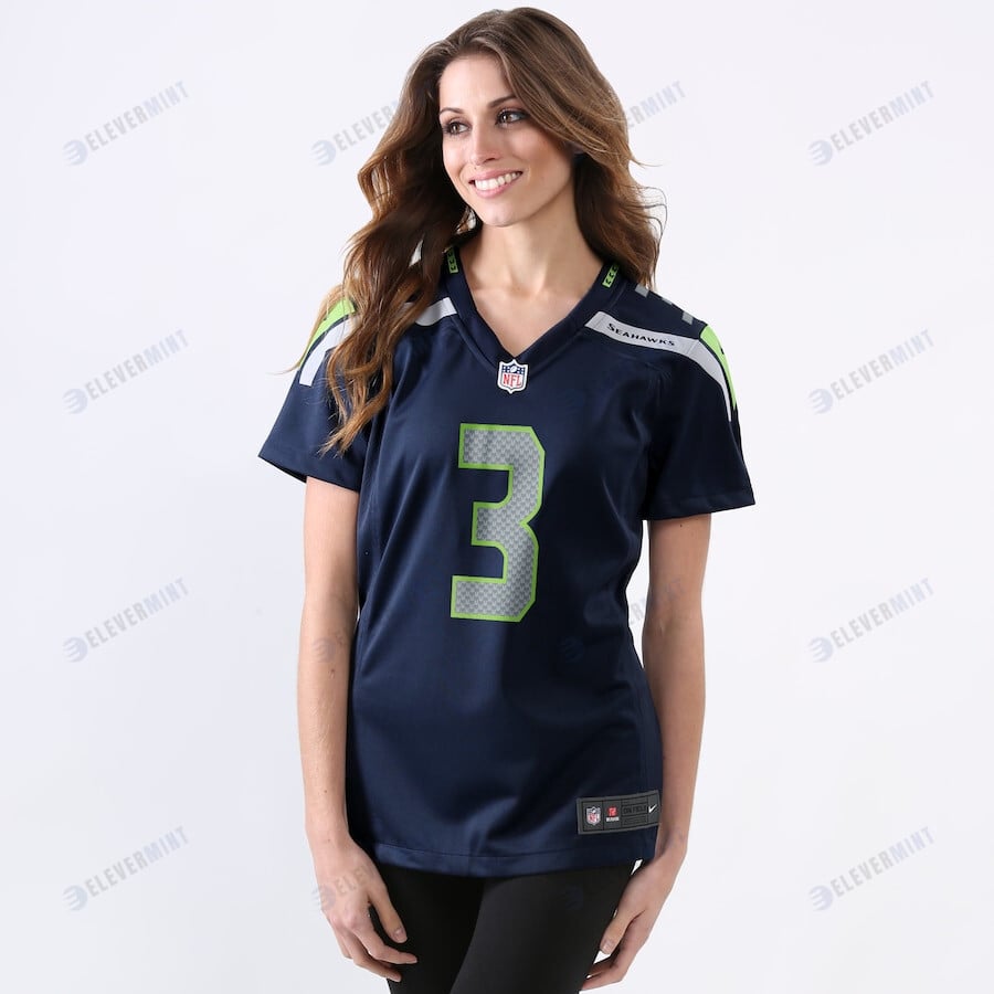 Russell Wilson 3 Seattle Seahawks Women Game Jersey - College Navy