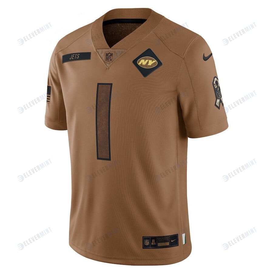 Ahmad Sauce Gardner 1 New York Jets 2023 Salute To Service Limited Jersey - Brown