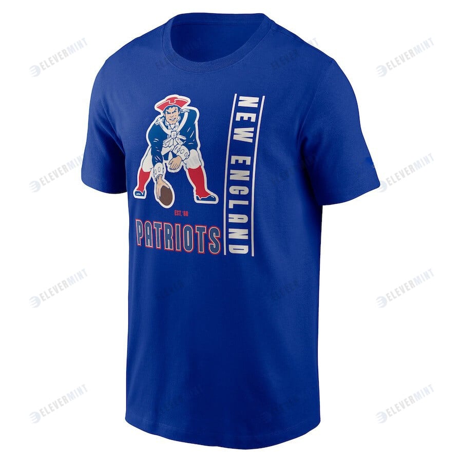 New England Patriots Lockup Essential T-Shirt - Royal