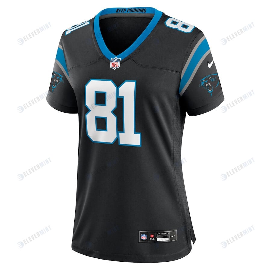 Hayden Hurst 81 Carolina Panthers Women's Team Game Jersey - Black