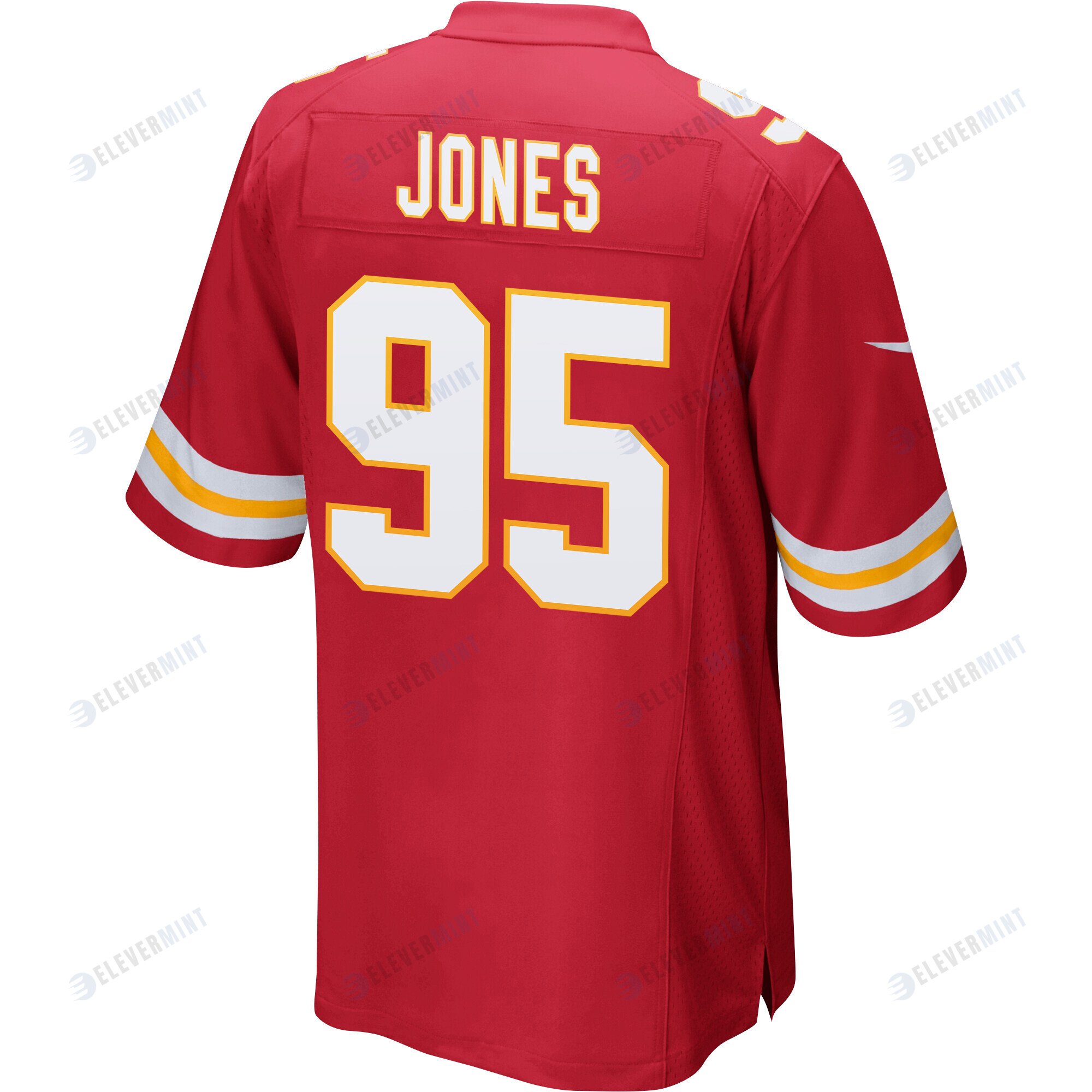 Chris Jones 95 Kansas City Chiefs Super Bowl LVII Champions 3 Stars Men Game Jersey - Red
