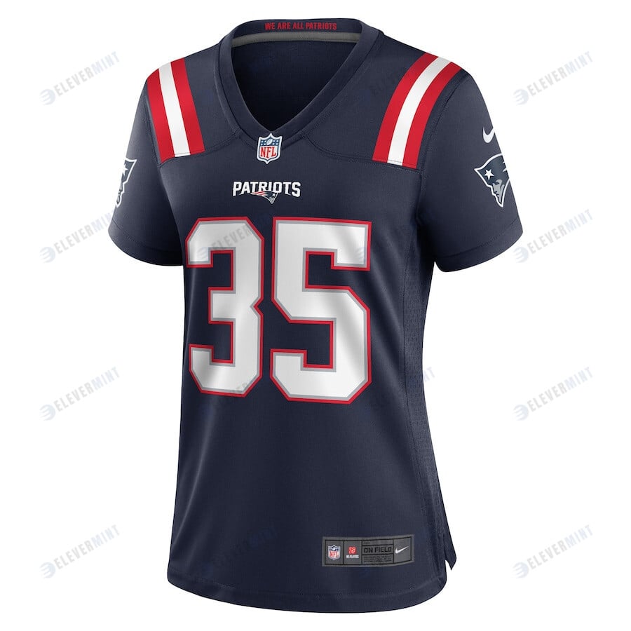 Pierre Strong Jr. 35 New England Patriots Women Game Jersey - Navy
