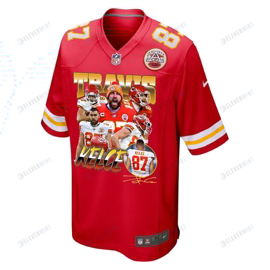 Travis Kelce 87 Kansas City Chiefs Drive to Victory Game Jersey - Men, Red
