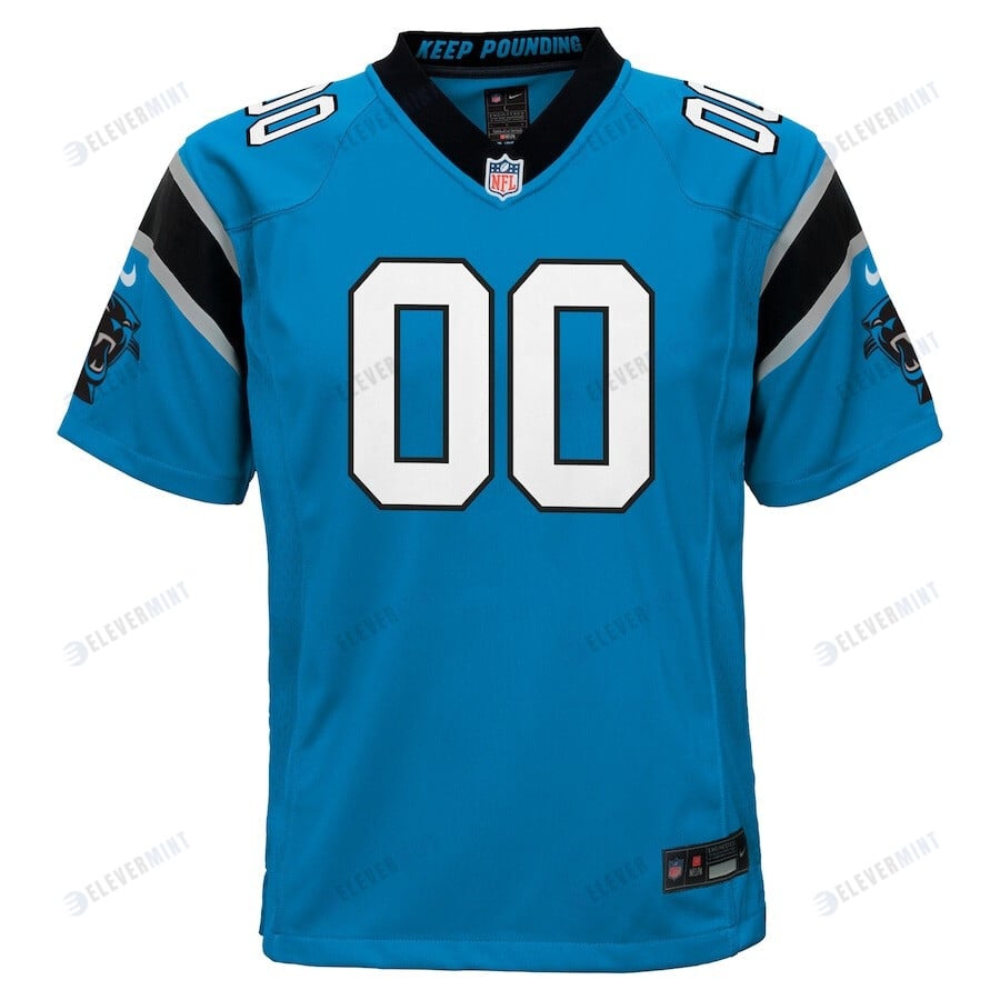 Carolina Panthers Youth Alternate Custom Game Jersey - Blue