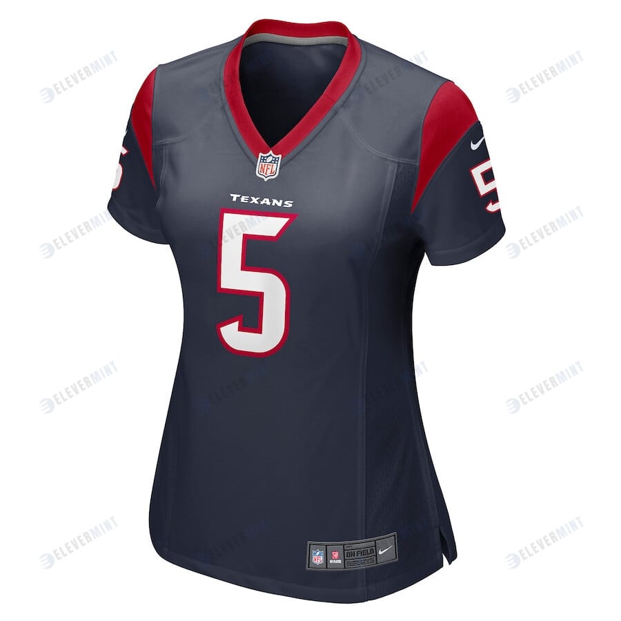 Jalen Pitre 5 Houston Texans Women's Game Jersey - Navy