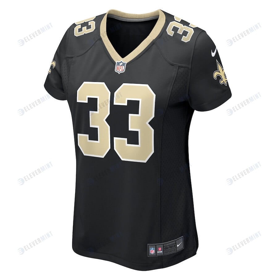 Kirk Merritt 33 New Orleans Saints Women Team Game Jersey - Black