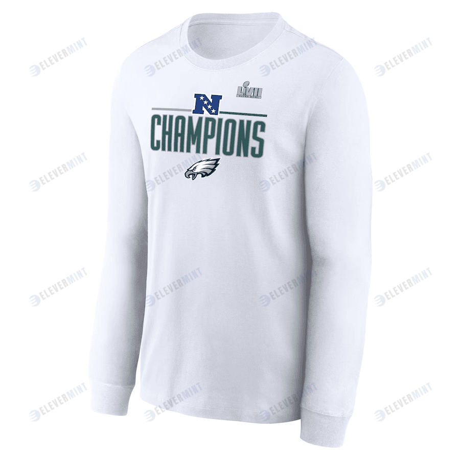 Philadelphia Eagles 2022 NFC Champions Roster Long Sleeve T-Shirt - White