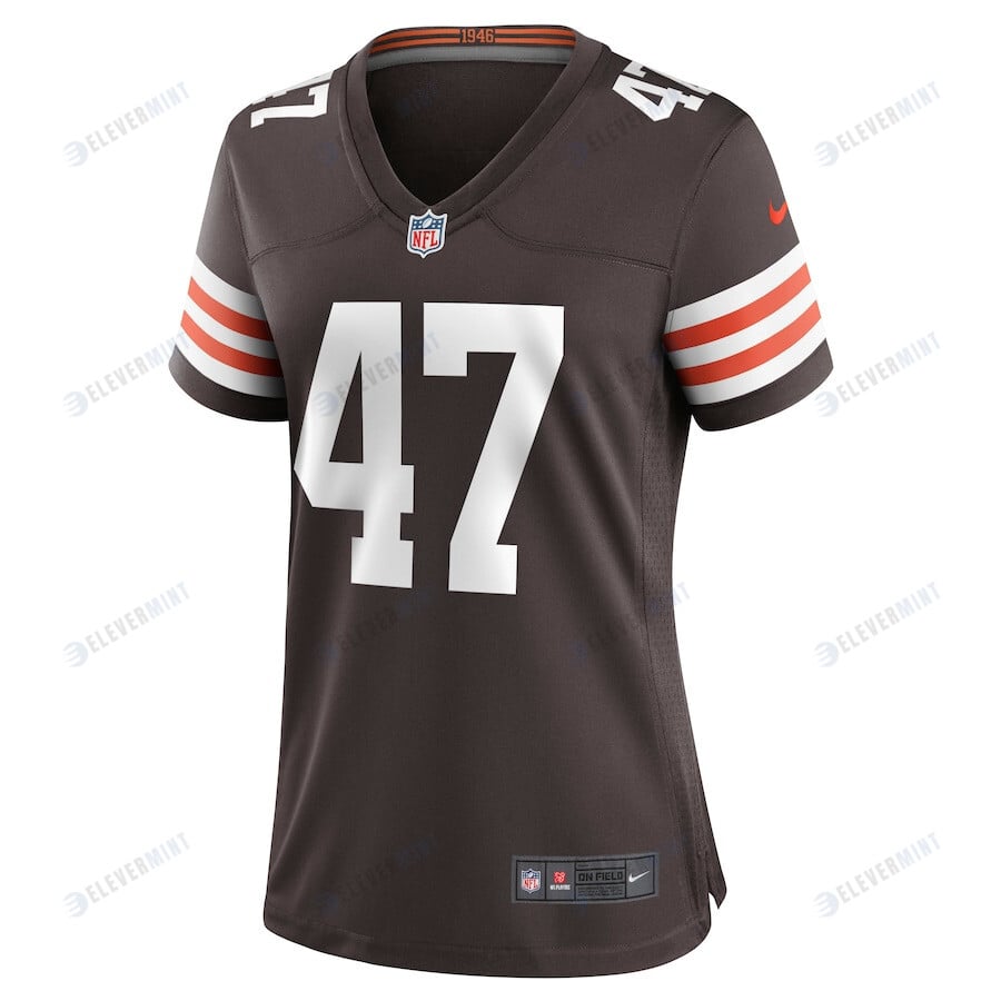 Charley Hughlett 47 Cleveland Browns Women's Game Jersey - Brown