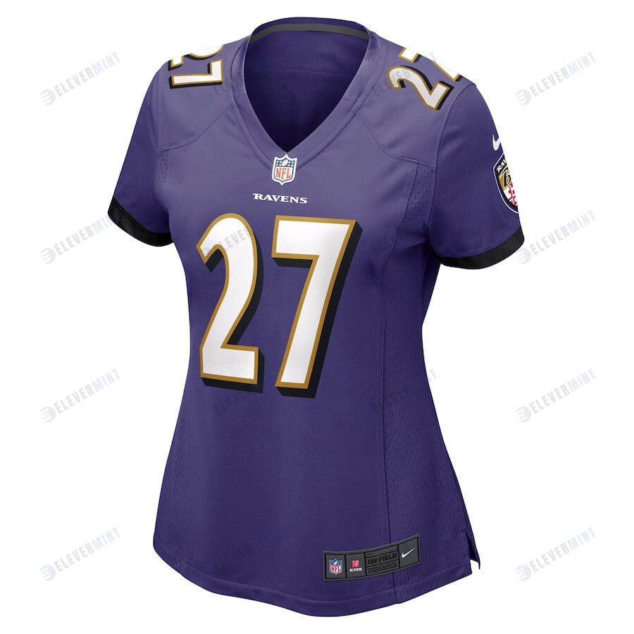 J.K. Dobbins 27 Baltimore Ravens Women's Game Jersey - Purple