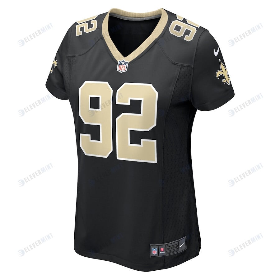 Tanoh Kpassagnon 92 New Orleans Saints Women's Game Jersey - Black