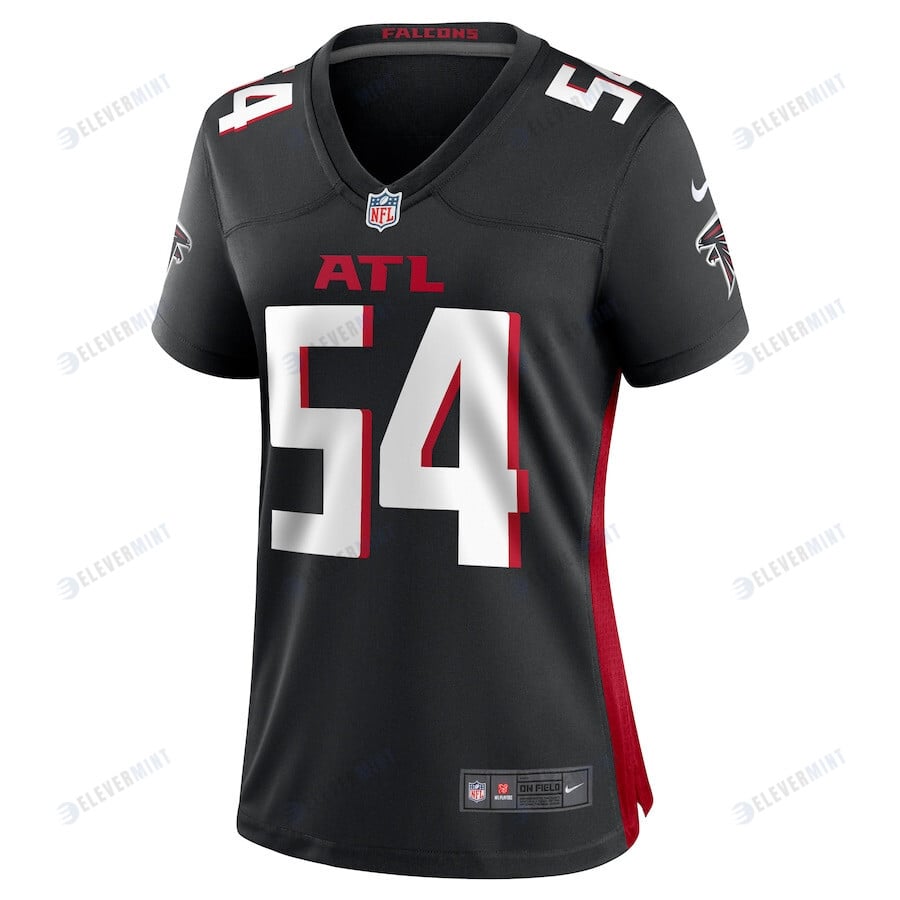 Justin Shaffer 54 Atlanta Falcons Women Game Jersey - Black