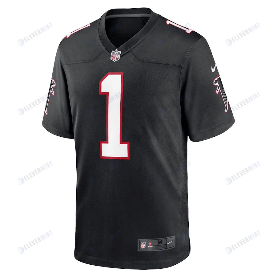 Bijan Robinson Atlanta Falcons 2023 NFL Draft First Round Pick Throwback Game Jersey - Black