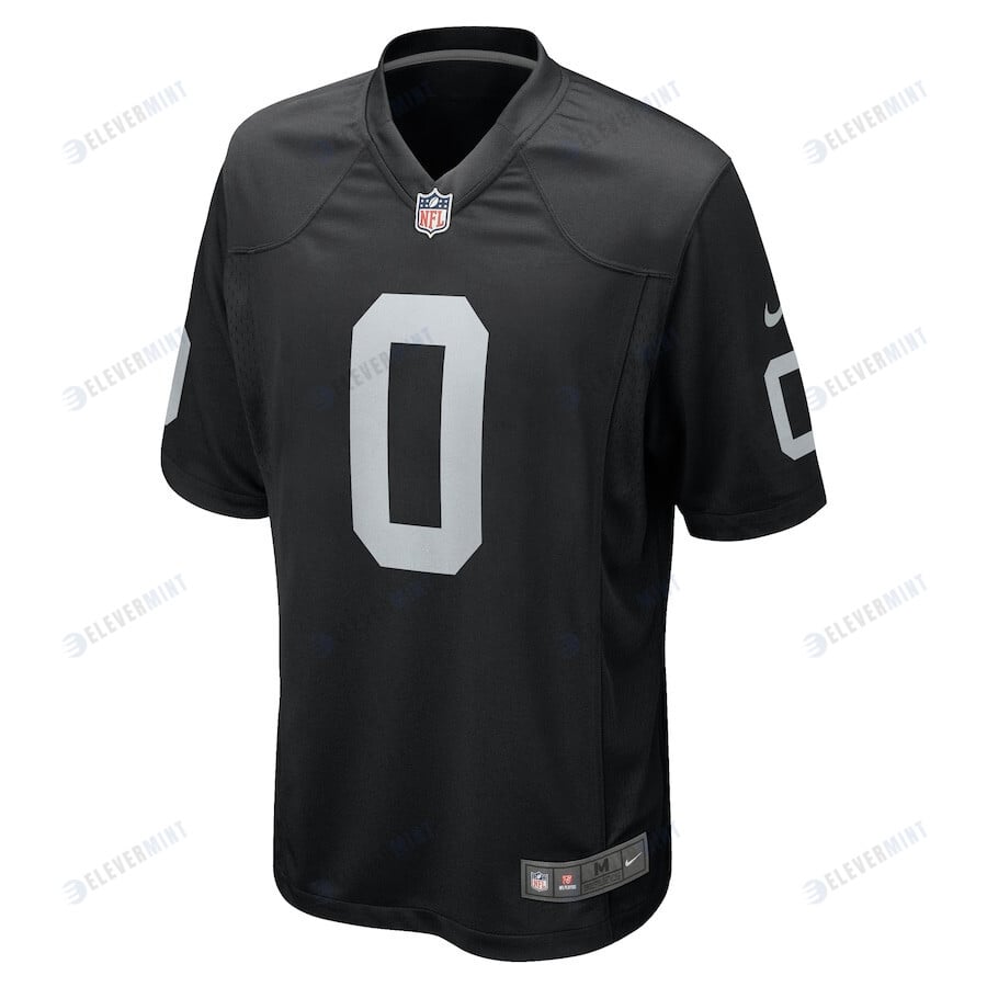 Jakorian Bennett 0 Las Vegas Raiders Men Team Game Jersey - Black