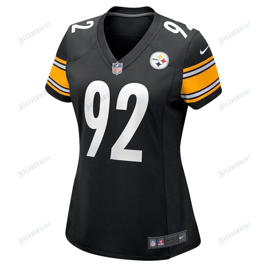 James Harrison 92 Pittsburgh Steelers Women's Retired Game Jersey - Black