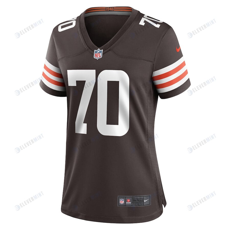Drew Forbes 70 Cleveland Browns Women's Team Game Player Jersey - Brown