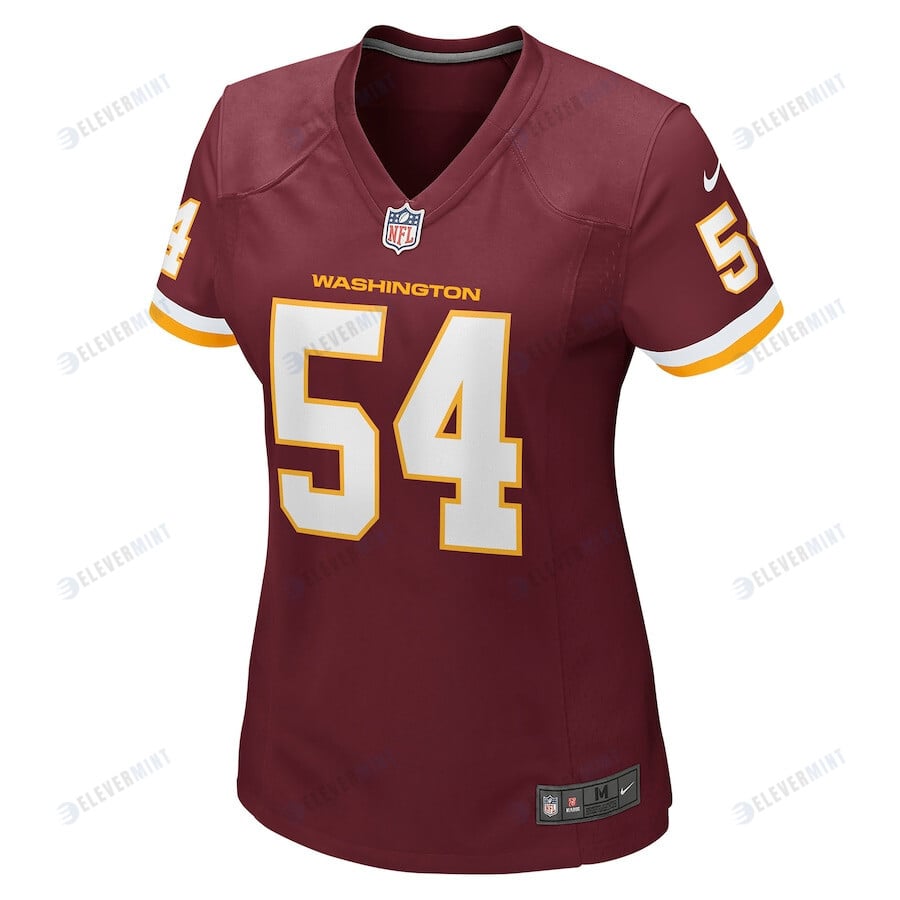Camaron Cheeseman 54 Washington Commanders Football Team Game Women Jersey - Burgundy