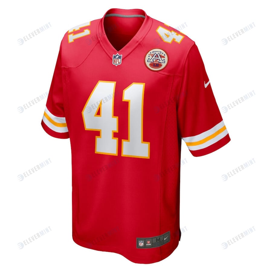 James Winchester 41 Kansas City Chiefs Game Jersey - Red