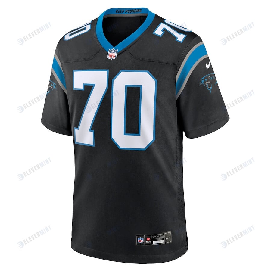 Brady Christensen 70 Carolina Panthers Team Game Men Jersey - Black