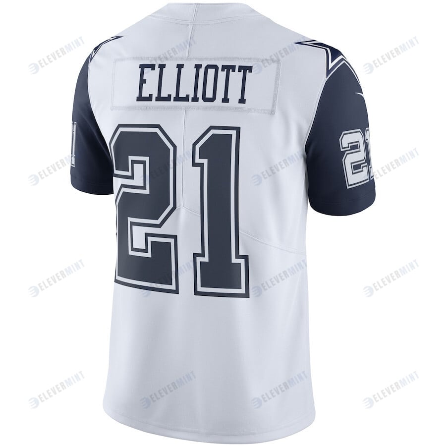 Ezekiel Elliott Dallas Cowboys Color Rush Vapor Limited Jersey - White