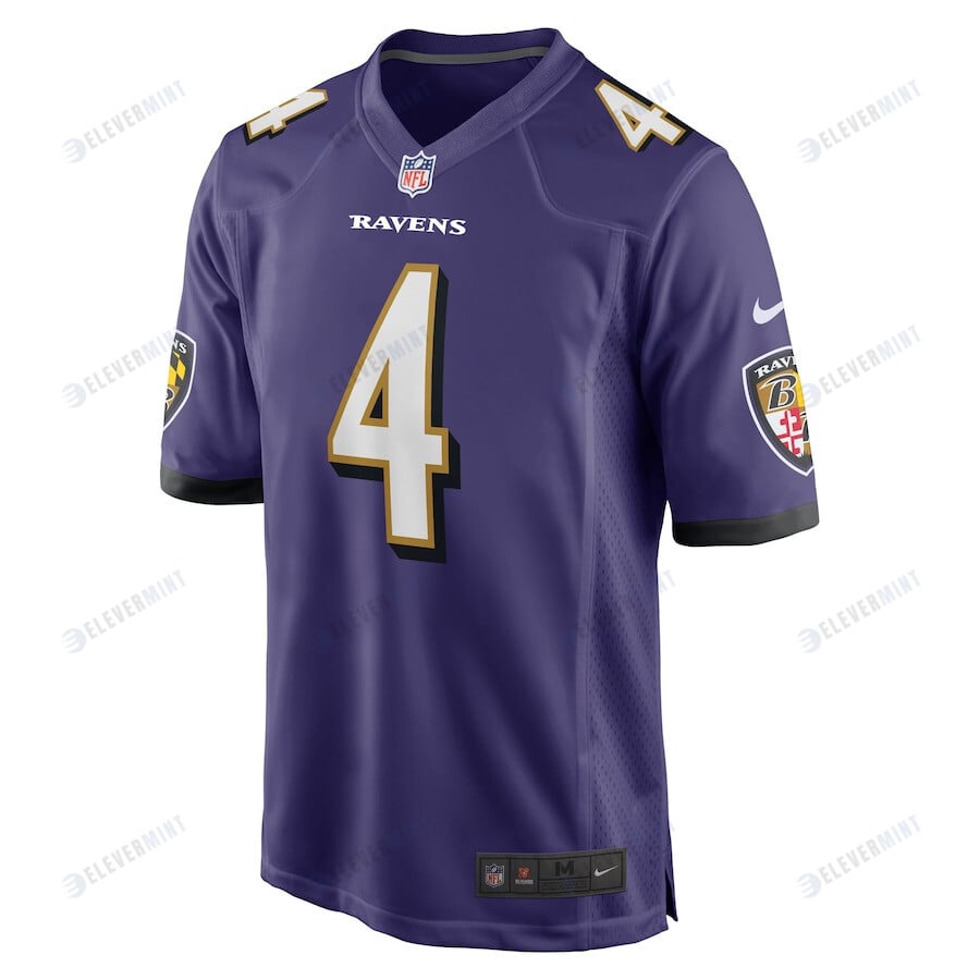 Zay Flowers 4 Baltimore Ravens Game Men Jersey - Purple