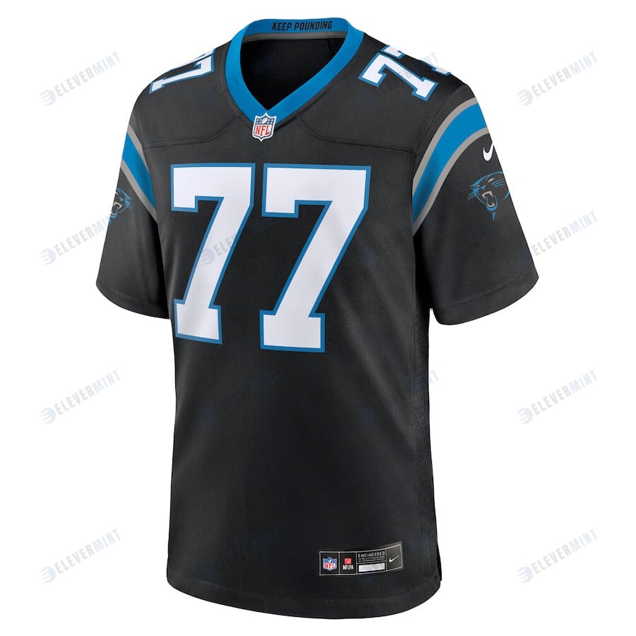 Deonte Brown 77 Carolina Panthers Team Game Men Jersey - Black