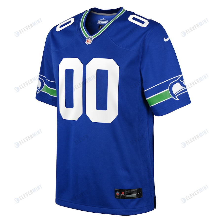 Seattle Seahawks Custom YOUTH Throwback Game Jersey - Royal