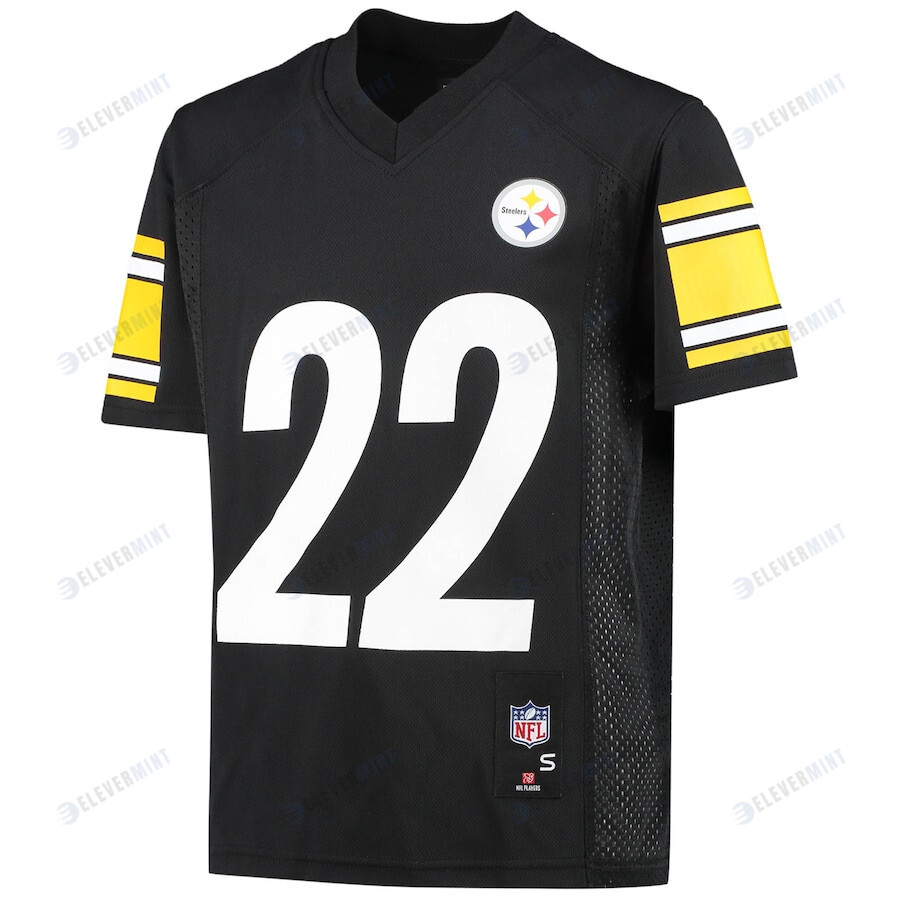 Najee Harris 22 Pittsburgh Steelers YOUTH Game Jersey - Black