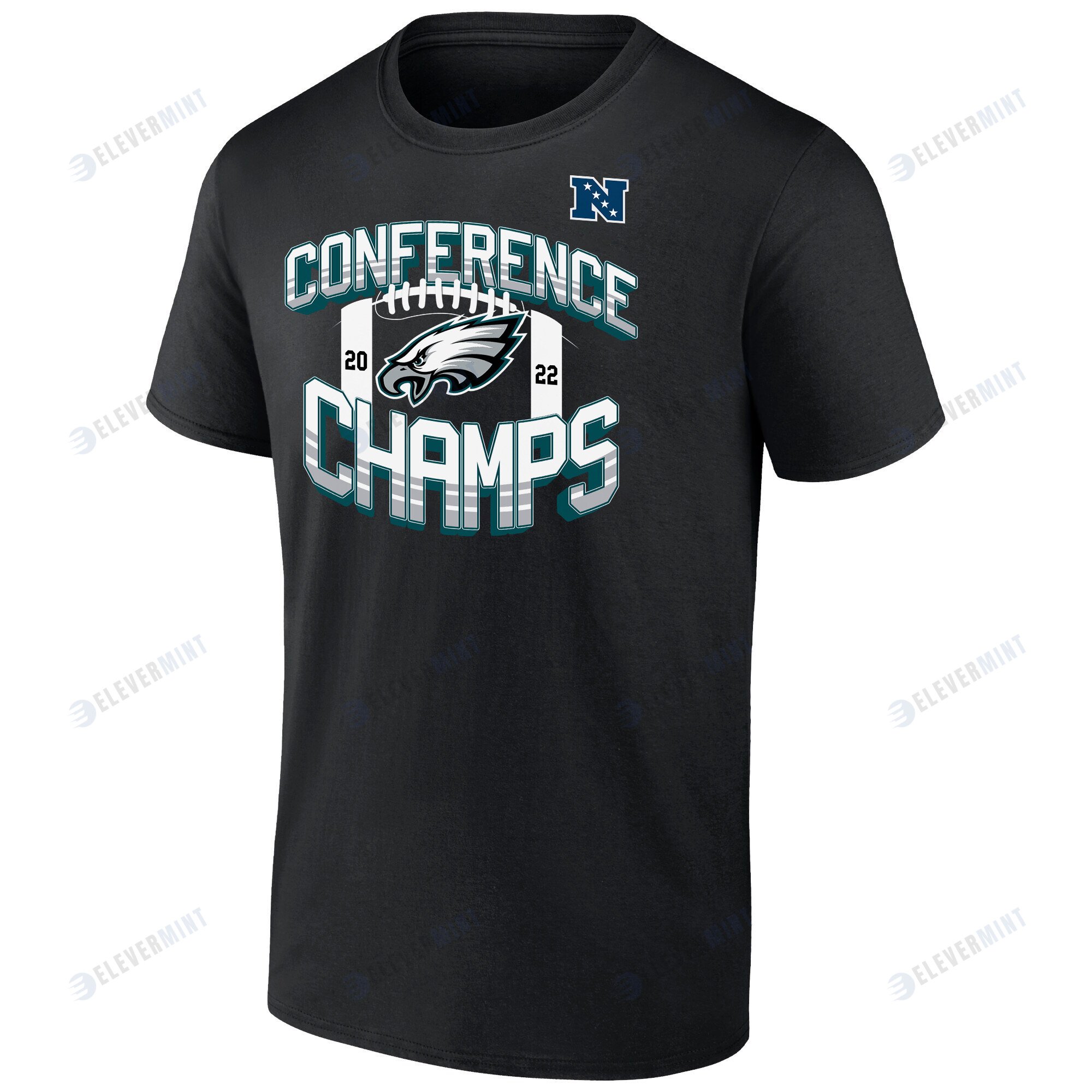 Philadelphia Eagles 2022 NFC Conference Champions Icon Bold T-shirt - Black