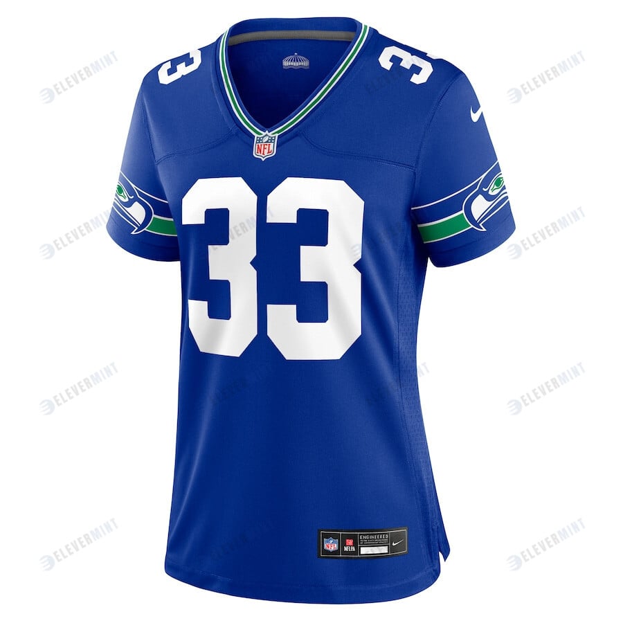 Jamal Adams 33 Seattle Seahawks Women's Throwback Player Game Jersey - Royal