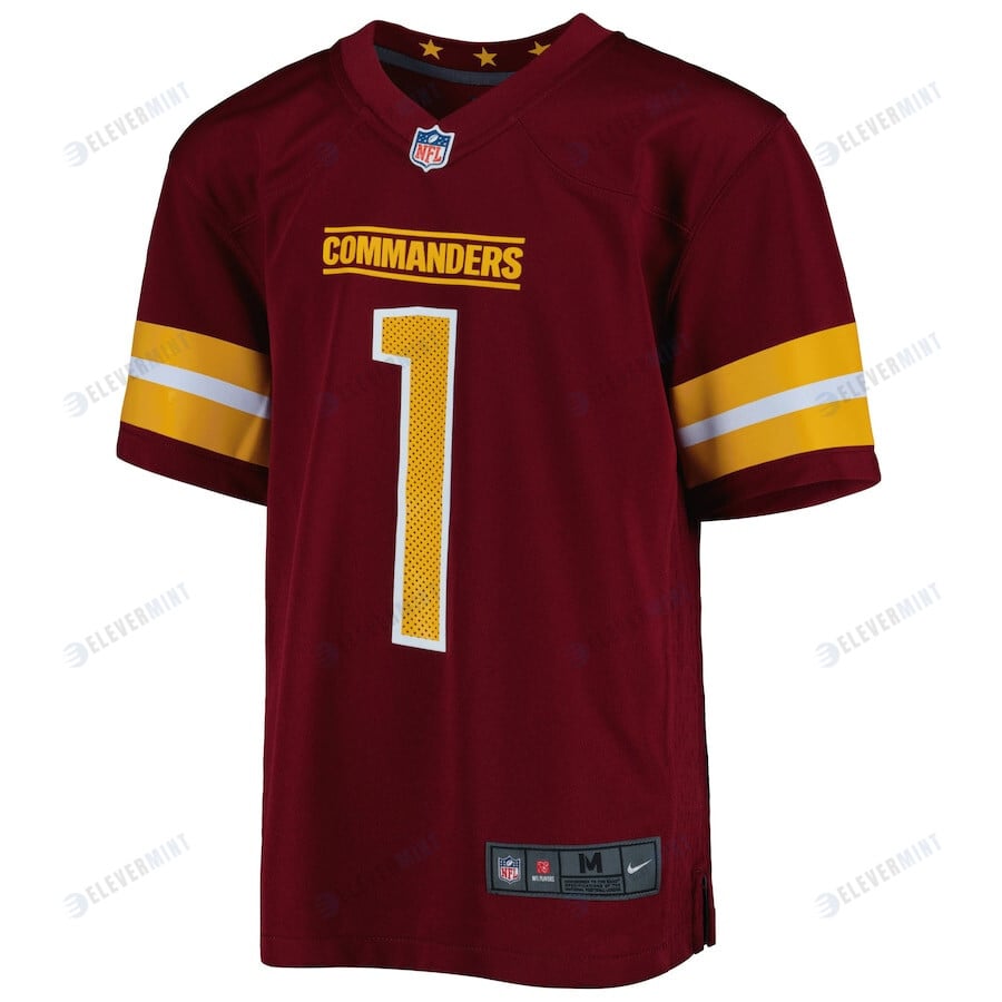 Jahan Dotson 1 Washington Commanders Game YOUTH Jersey - Burgundy