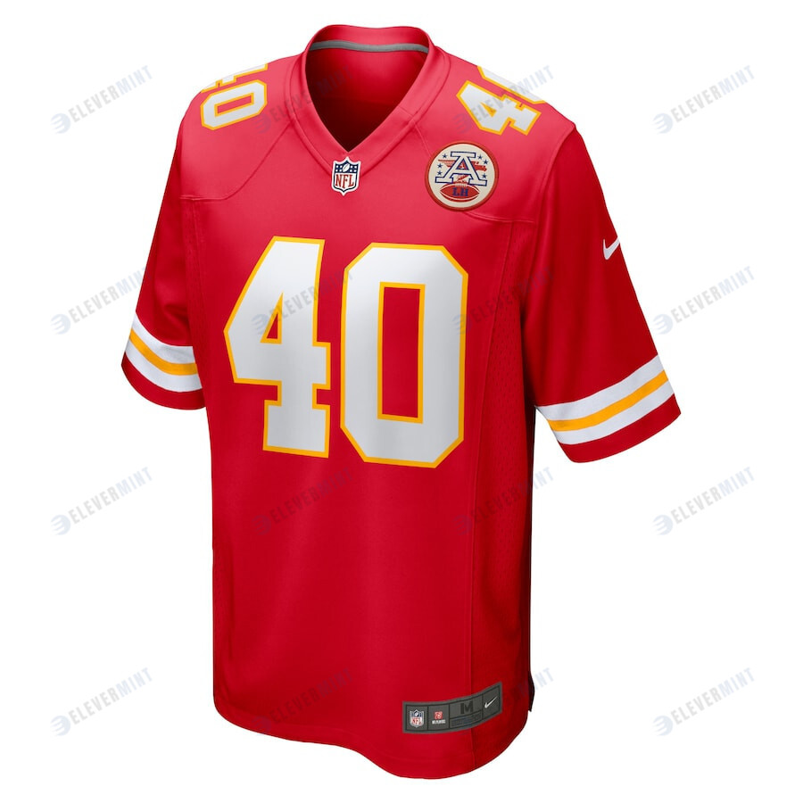 Kendall Blanton 40 Kansas City Chiefs Home Game Player Jersey - Red