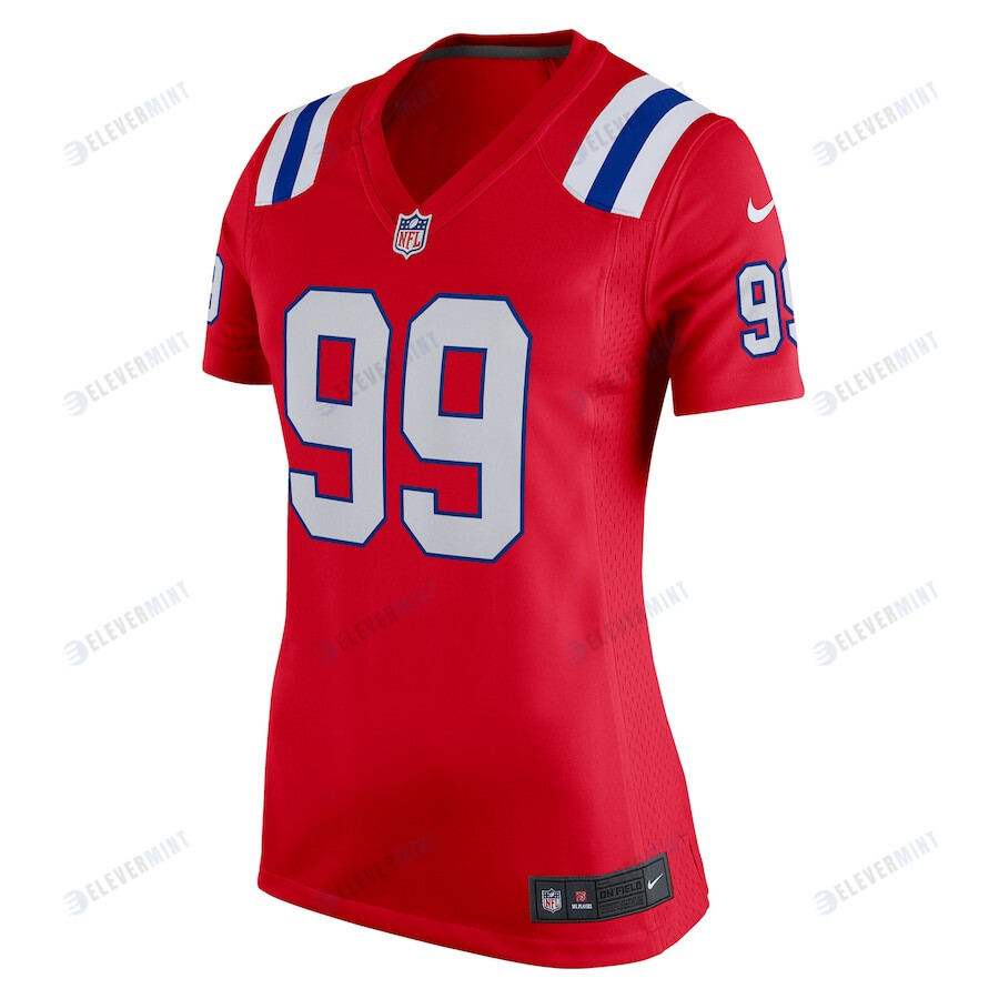Keion White 99 New England Patriots Women Alternate Team Game Jersey - Red