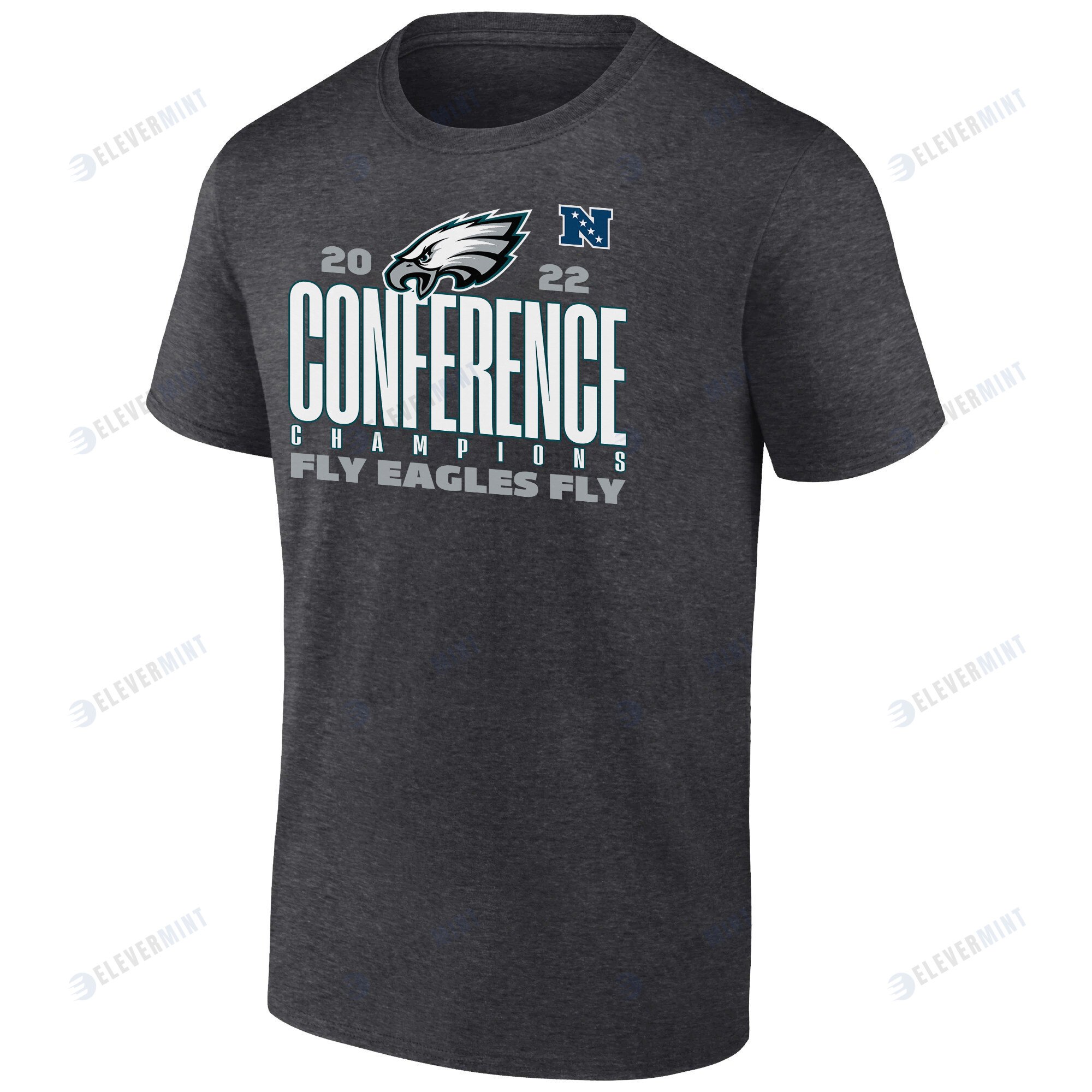 Philadelphia Eagles NFC Conference Champions Fly Eagles Fly T-Shirt - Charcoal