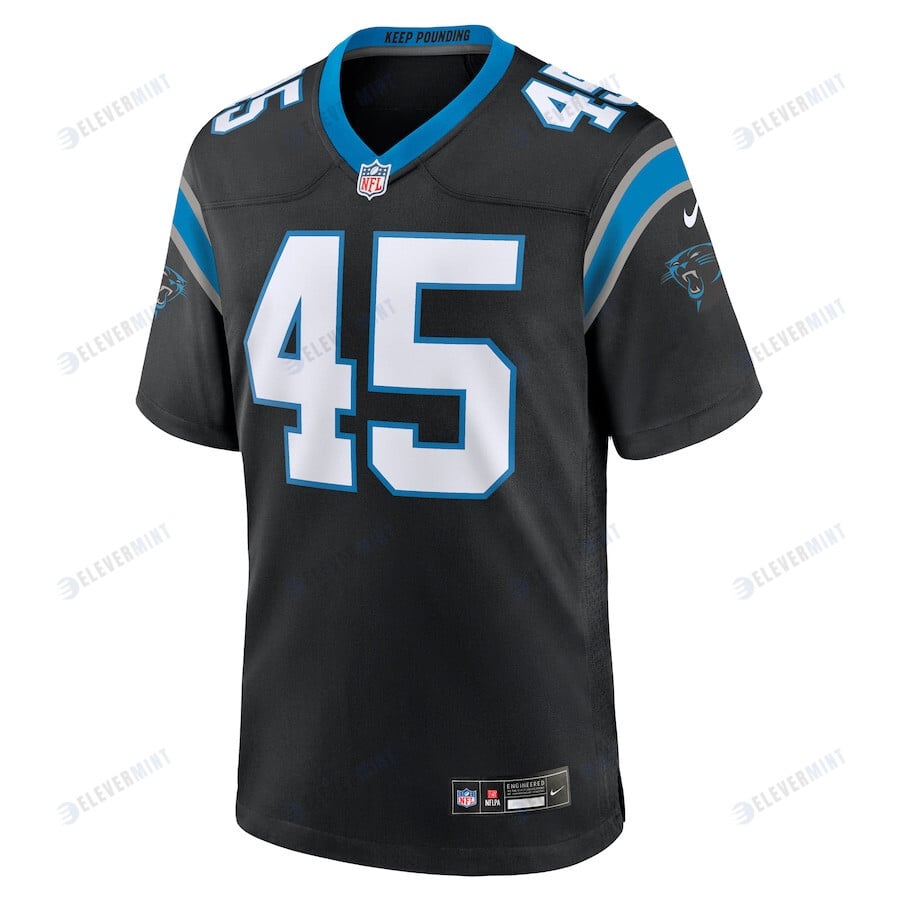Giovanni Ricci 45 Carolina Panthers Team Game Men Jersey - Black