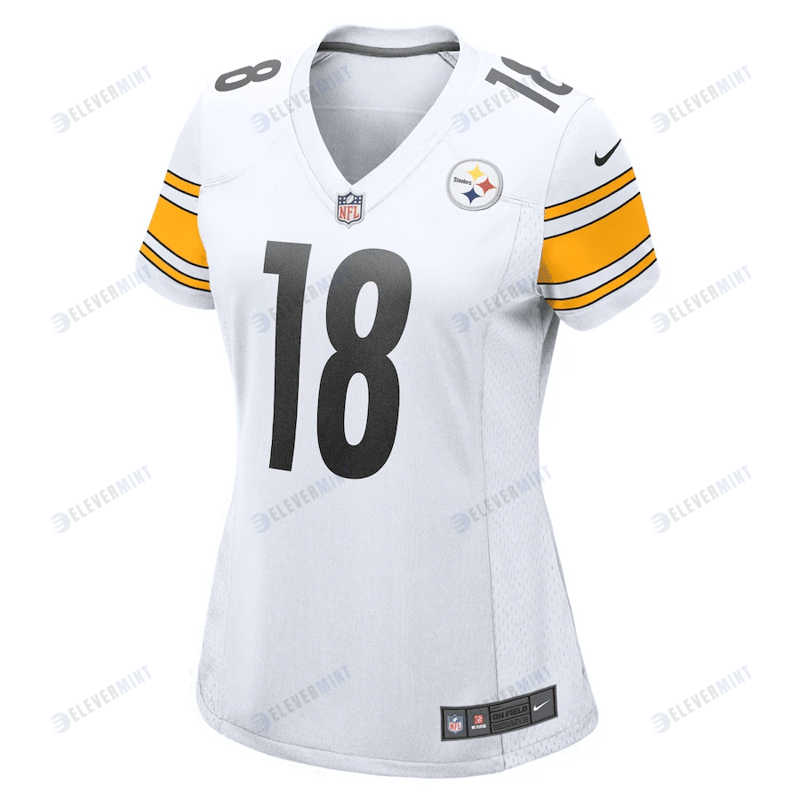 Diontae Johnson 18 Pittsburgh Steelers Women's Game Player Jersey - White