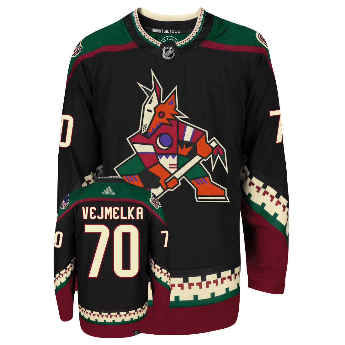 Karel Vejmelka Arizona Coyotes Adidas Primegreen Authentic NHL Hockey Jersey