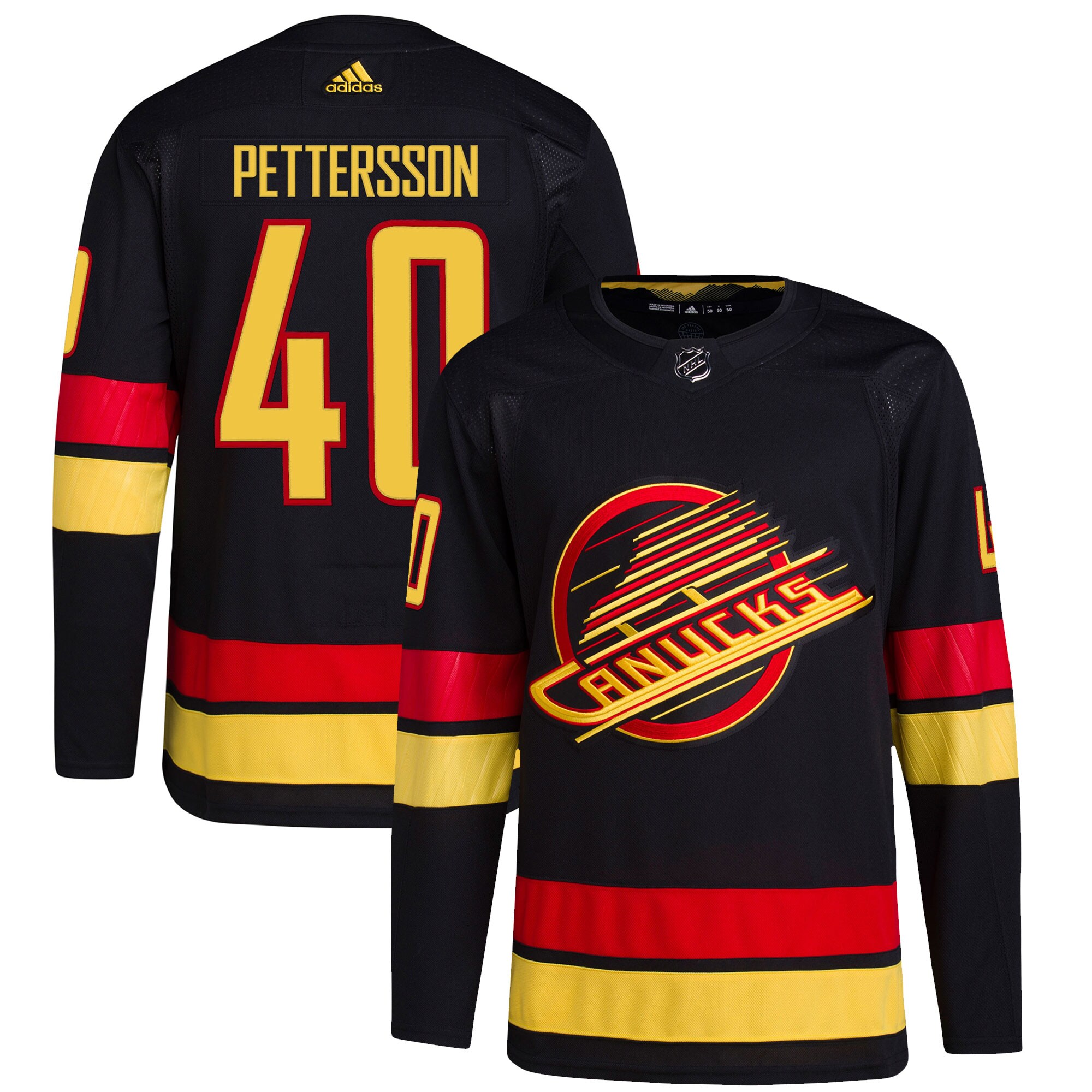 Elias Pettersson Vancouver Canucks adidas Alternate - 2022/23 Primegreen Authentic Pro Player Jersey - Black