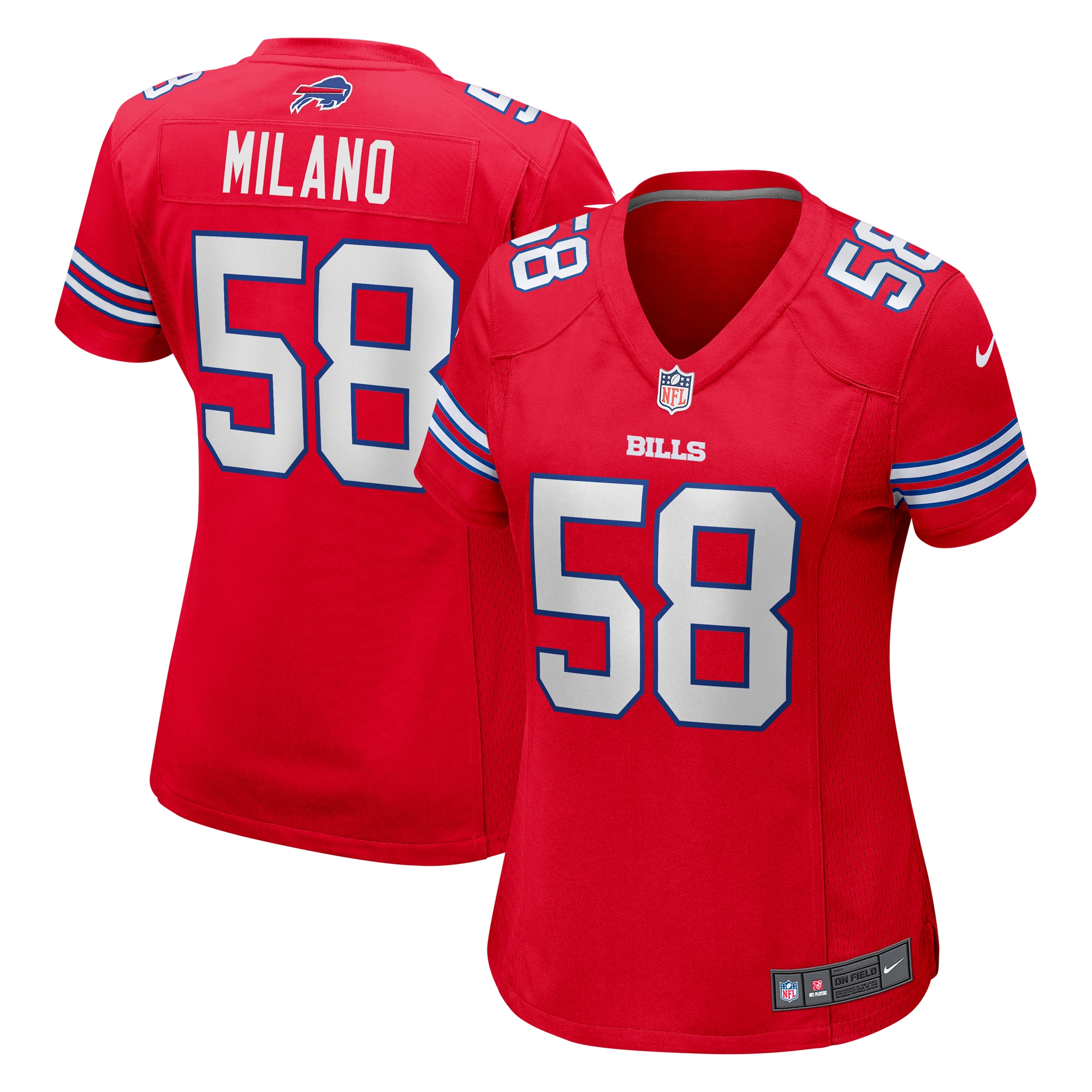 Matt Milano Buffalo Bills Nike Women's Alternate Game Jersey - Red