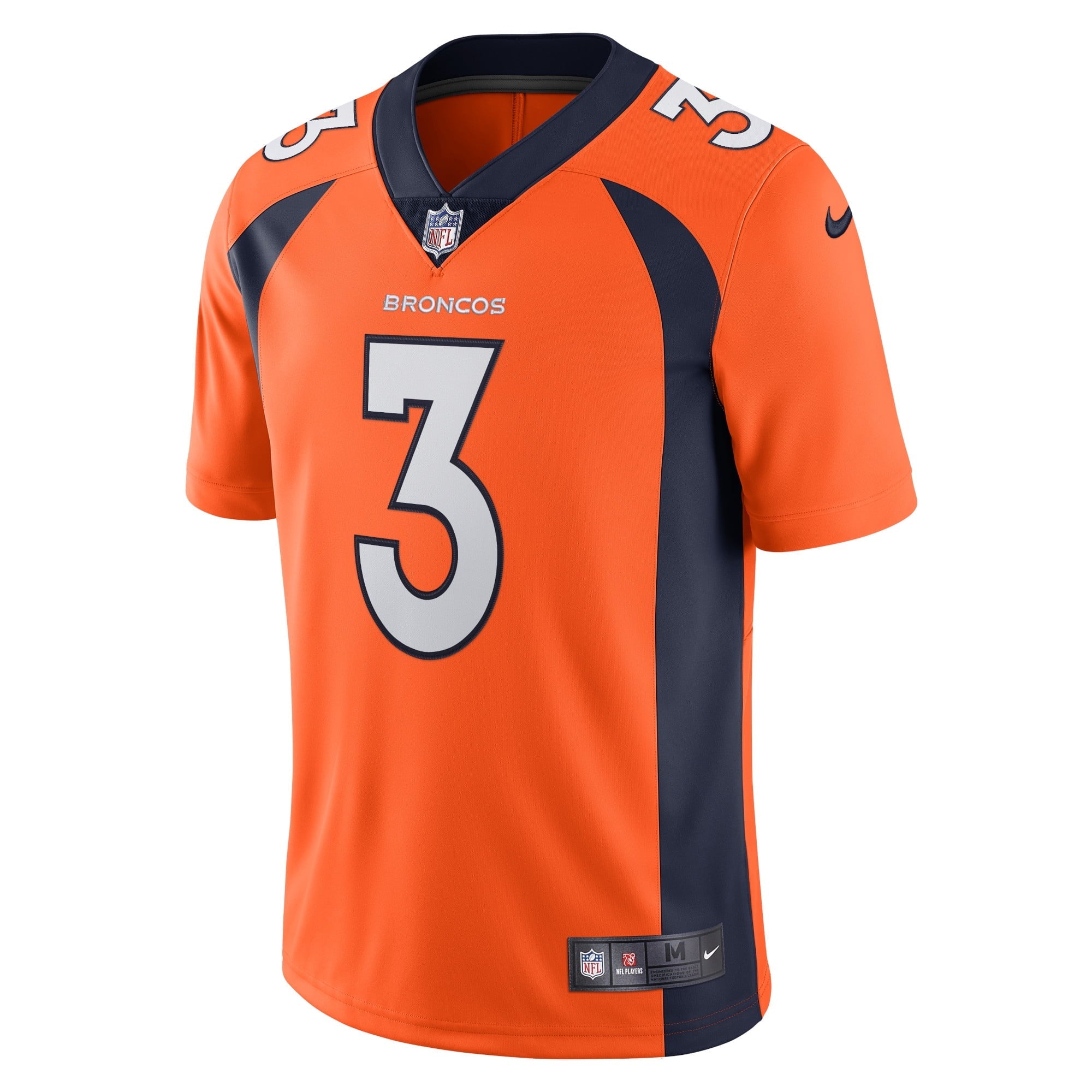 Men's Nike  Russell Wilson  Orange Denver Broncos Team Vapor Limited Jersey